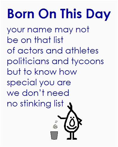 born on this day funny birthday poem