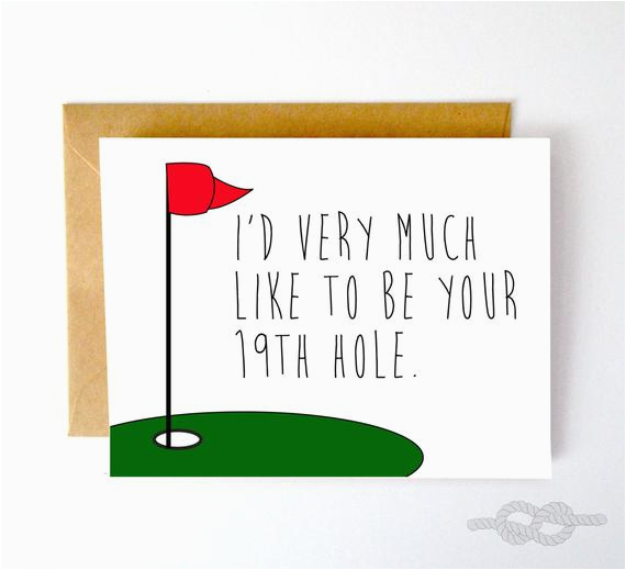 funny naughty card birthday card golf