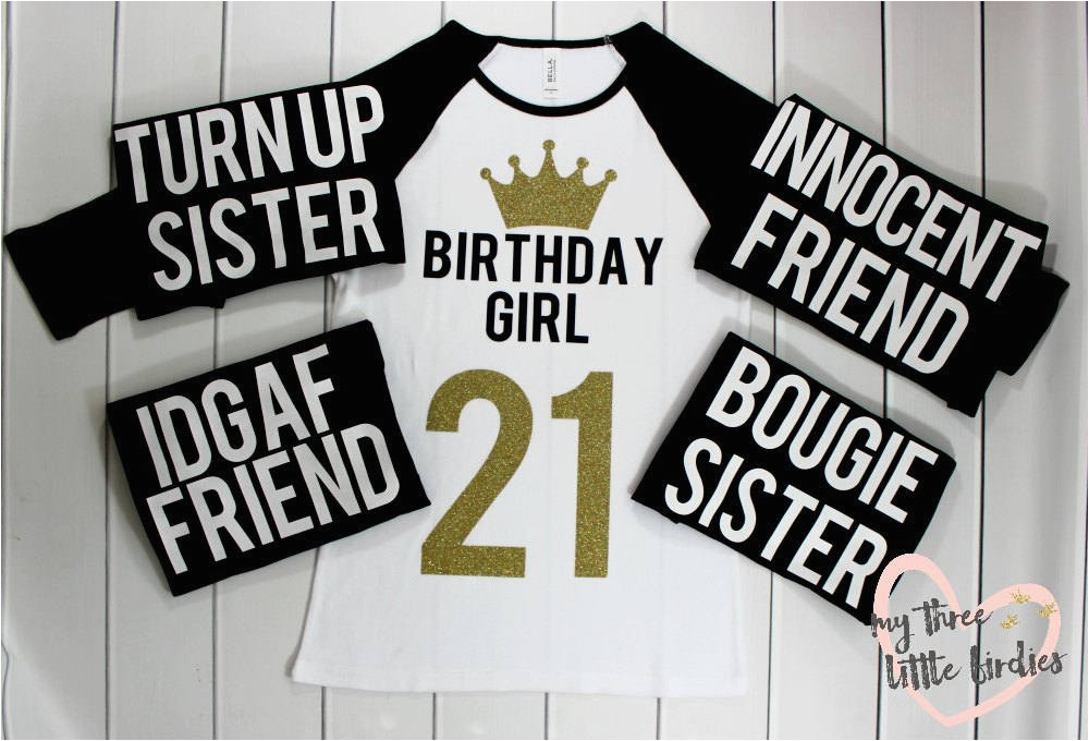 birthday squad shirts birthday girl 21st