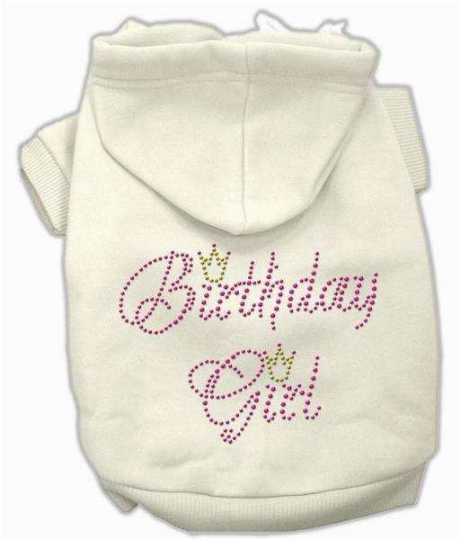 mirage birthday girl rhinestone dog hoodies