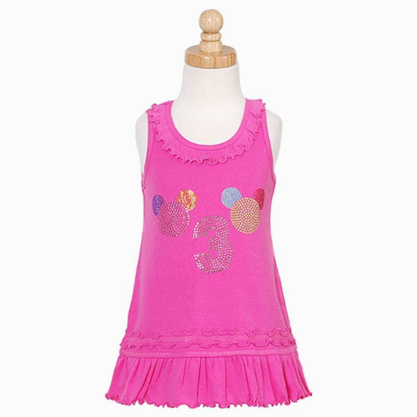 3pearlskids pink rhinestone balloon girls 3rd birthday dress 3t 4t