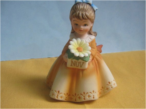 vintage birthday girl figurine november