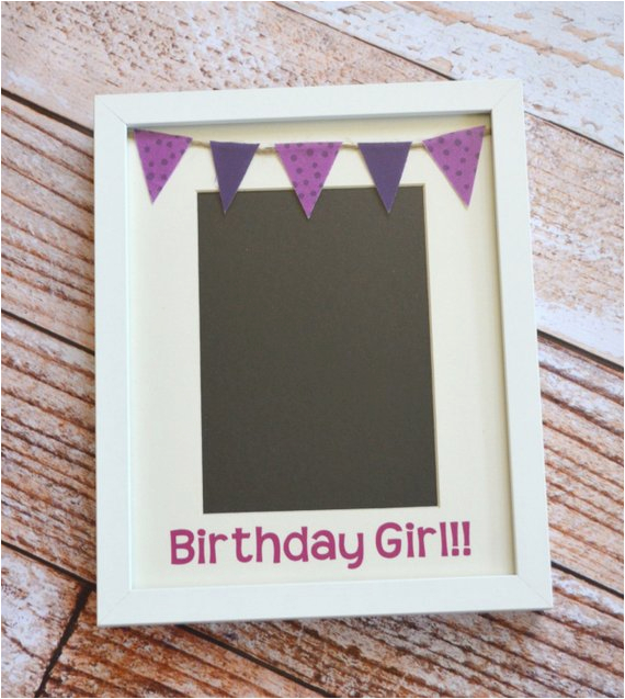 5x7 birthday girl bunting picture frame