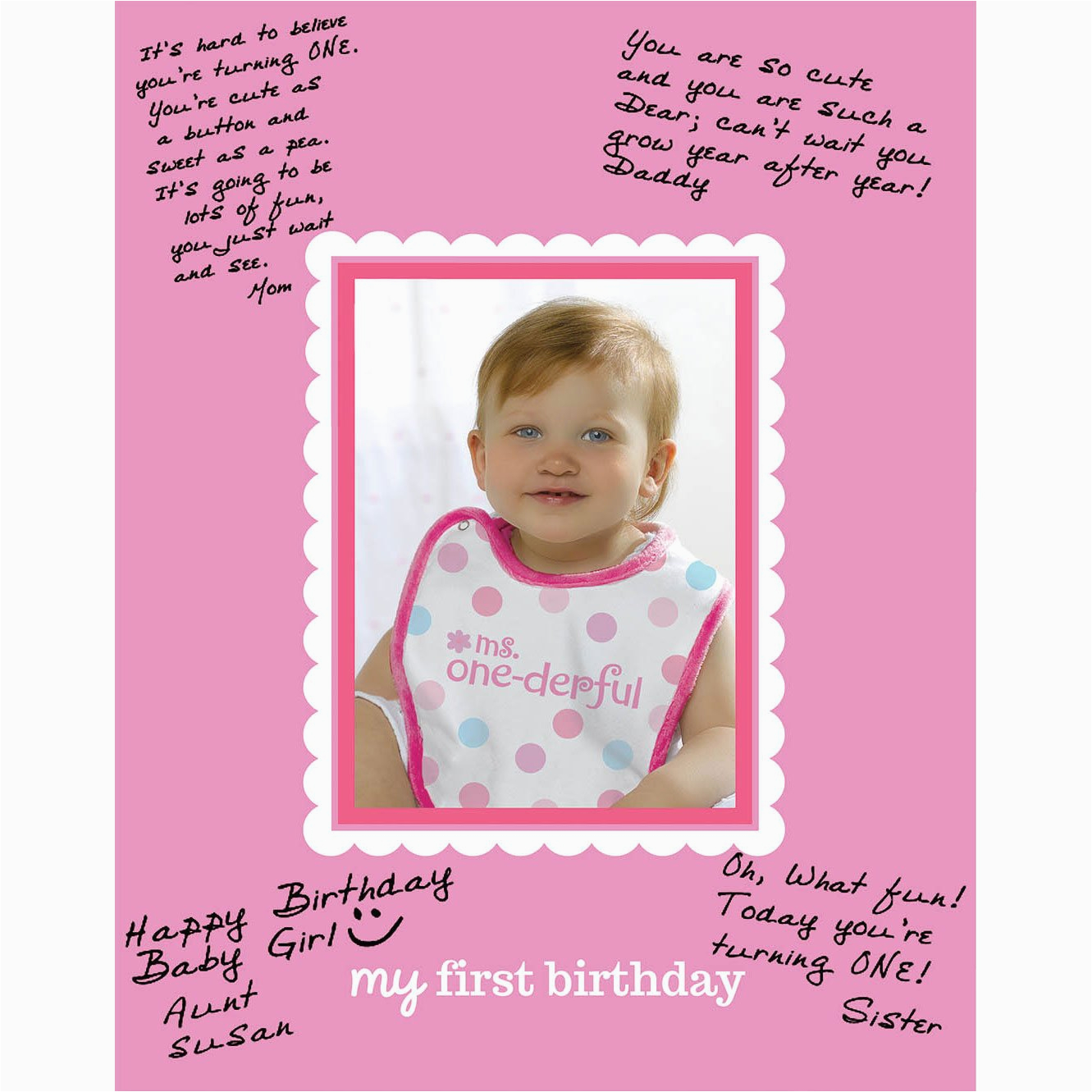 well known birthday girl photo frame fi54 hta