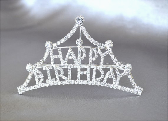 happy birthday head comb tiara with