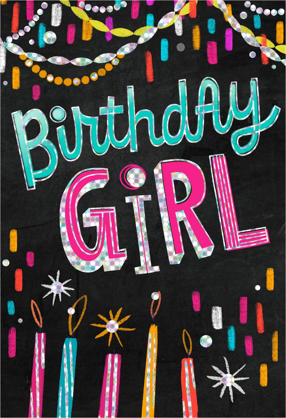 foil streamers musical birthday card for girl 699tng1240