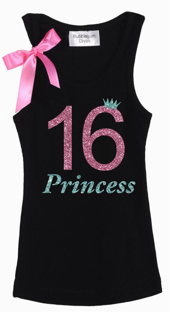 16th birthday sweet 16 princess shirt