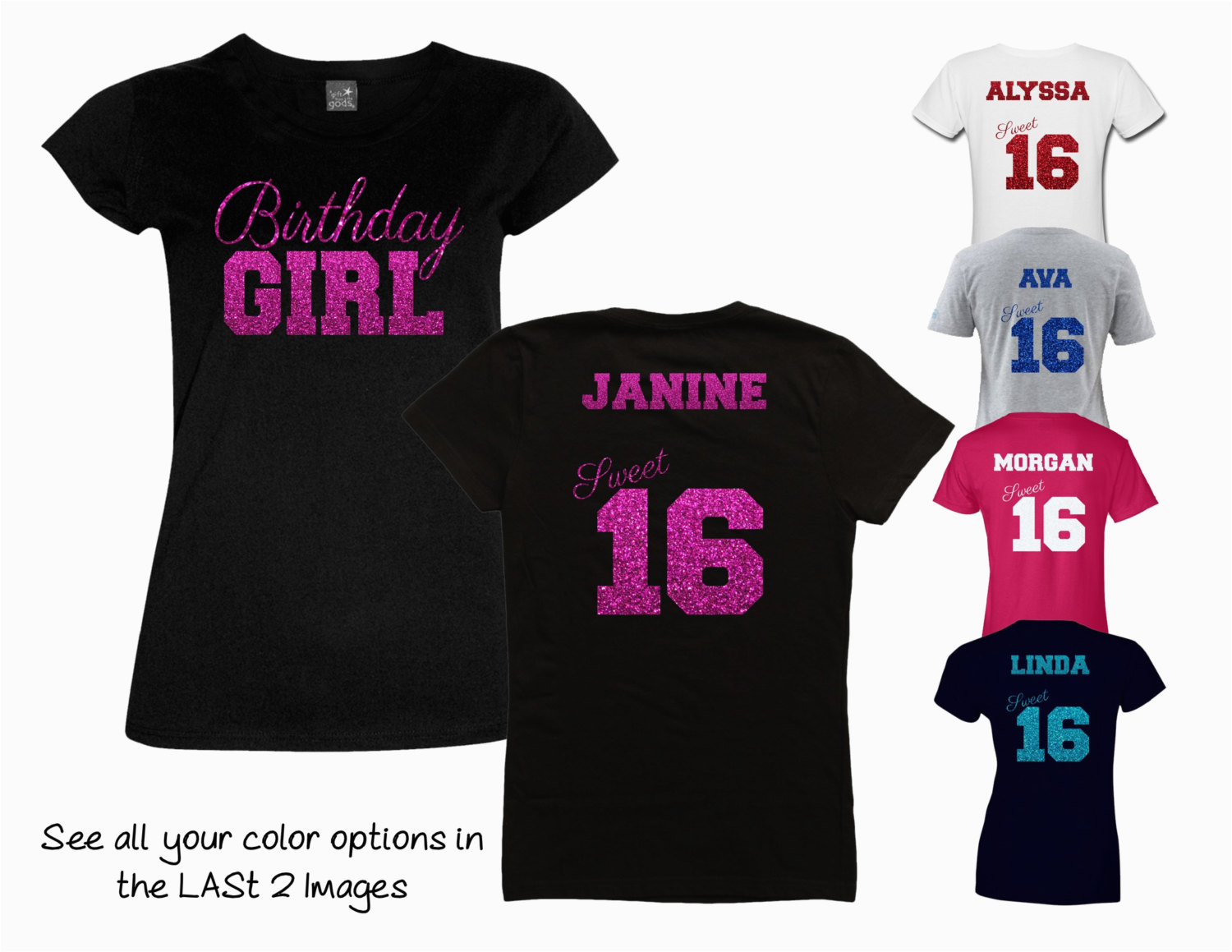 sweet 16 birthday girl script shirt
