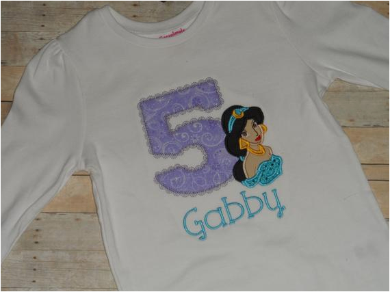 princess jasmine birthday shirt baby
