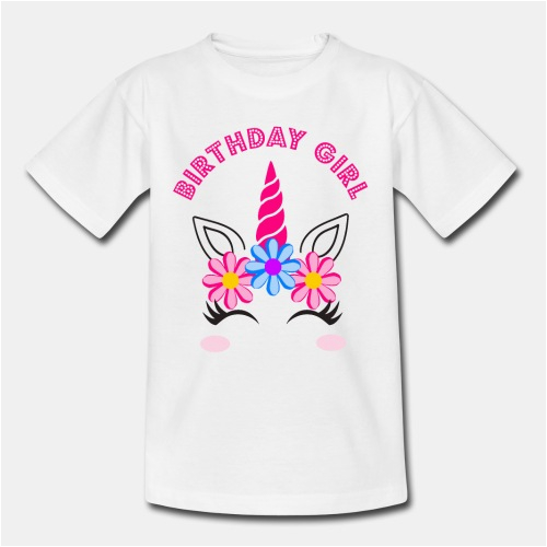 birthday girl unicorn girl birthday kids t shirt d5b45affb2225097d10cc2e54