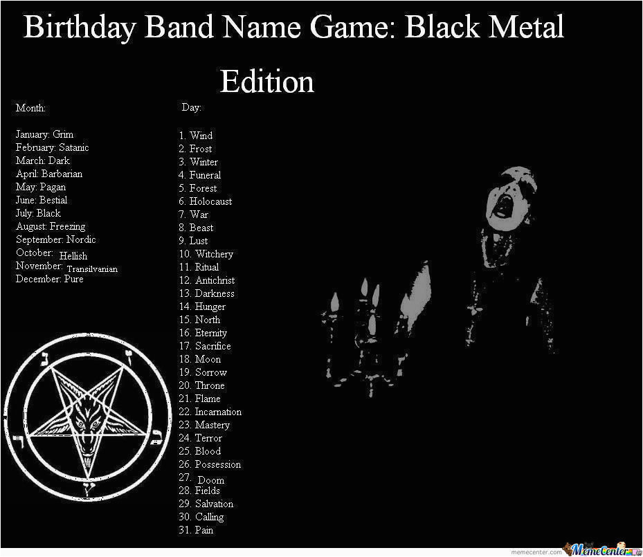 birthday band name game black metal version