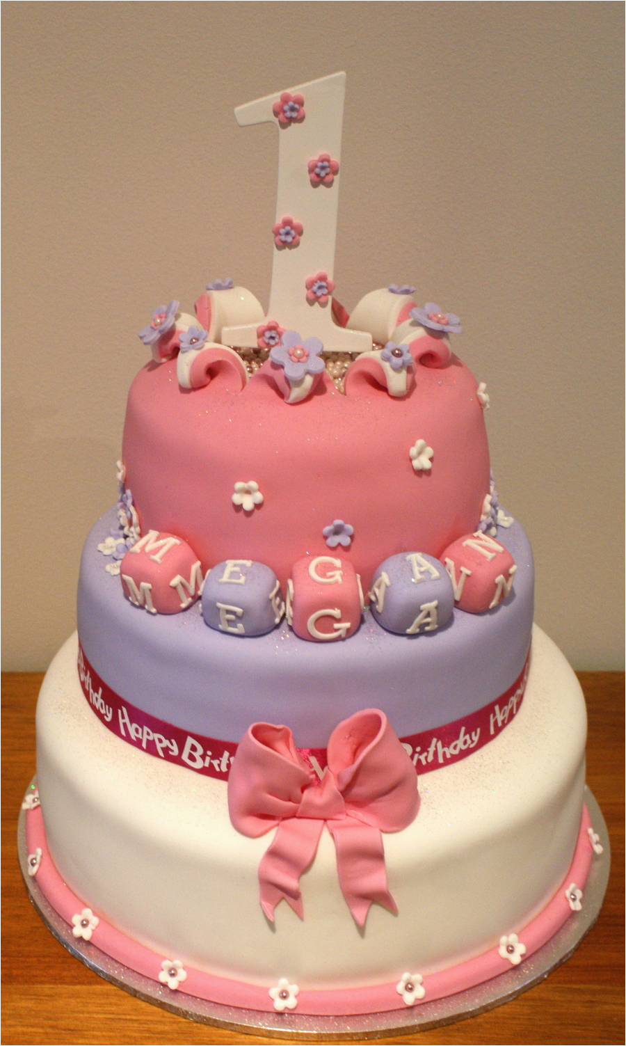 number 1 birthday cake girls