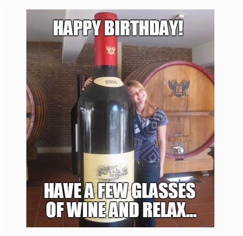 happy birthday wine memes