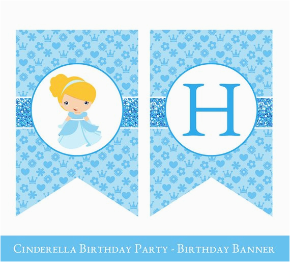 cinderella birthday banner cinderella