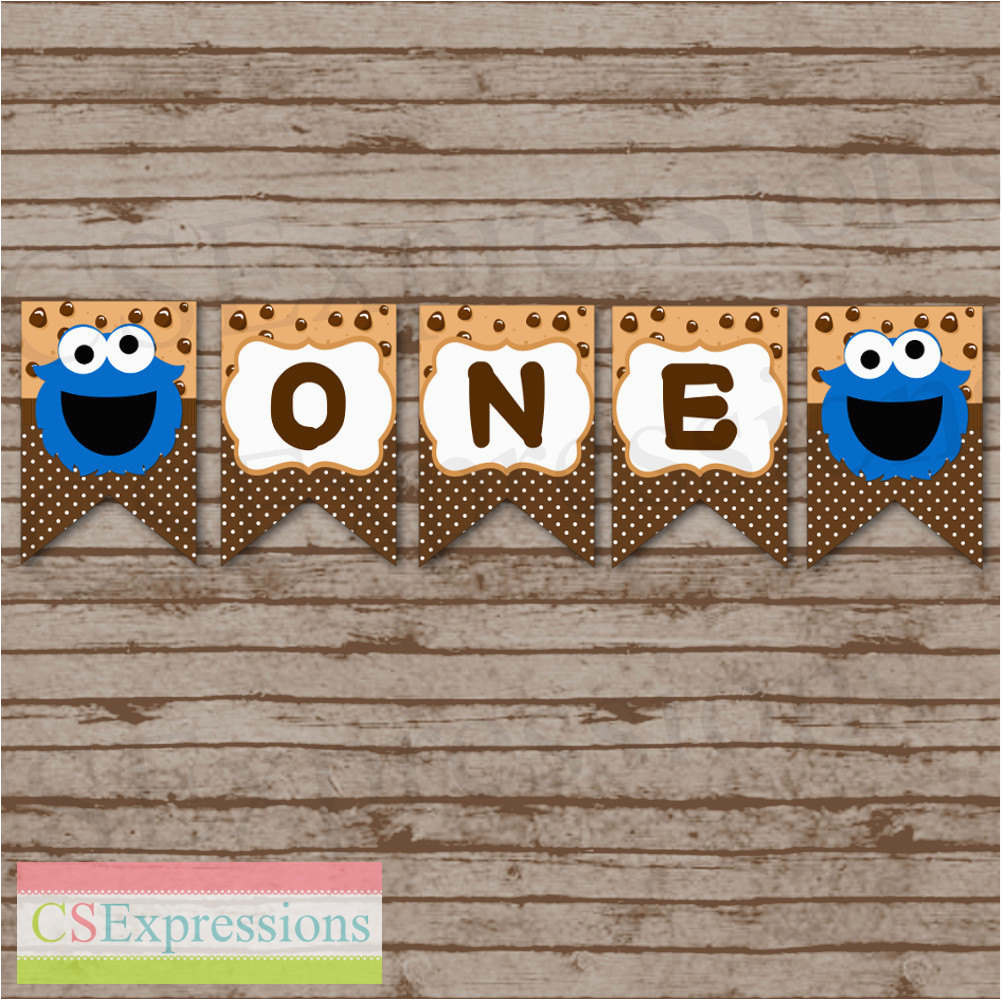 cookie monster first birthday high chair