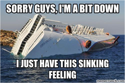 depressed cruise ship