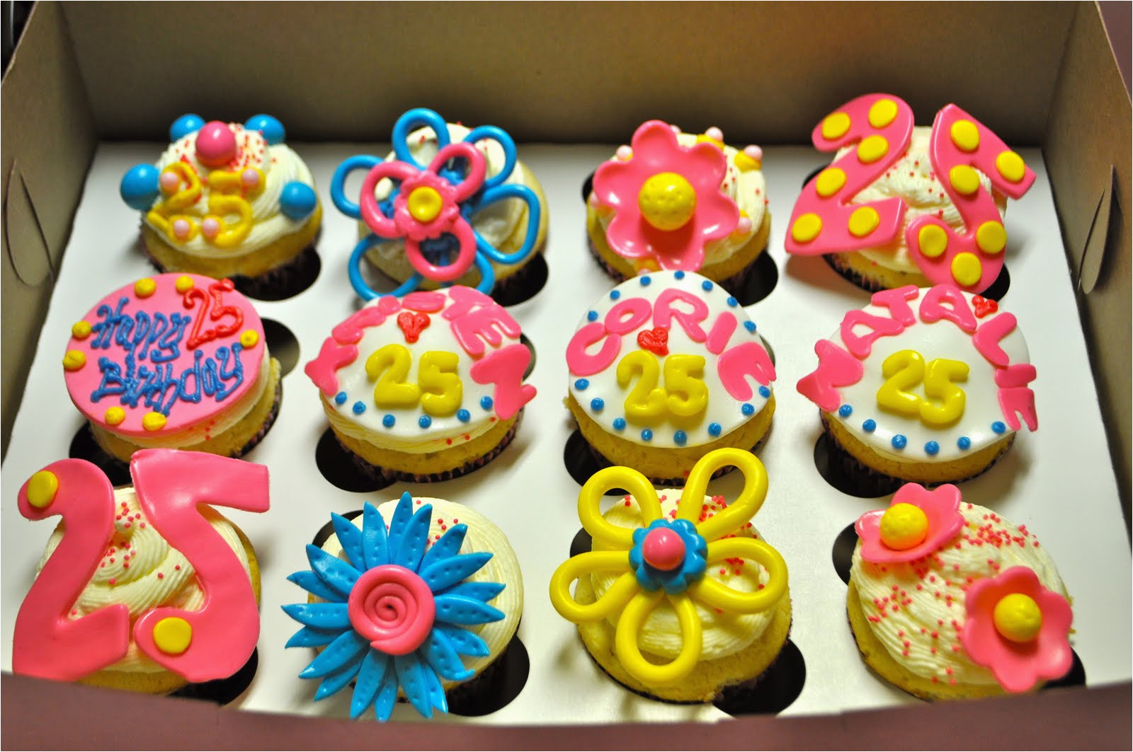 25th birthday cupcakes