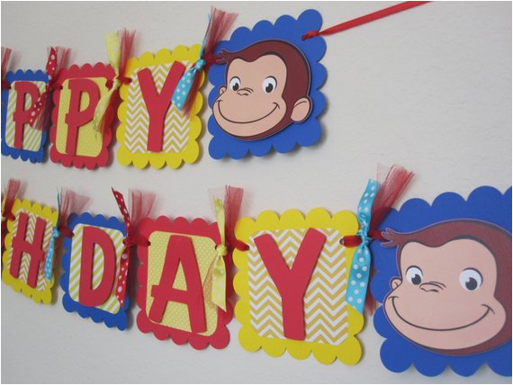 curious george birthday party happy