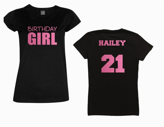cute birthday girl shirt personalize the