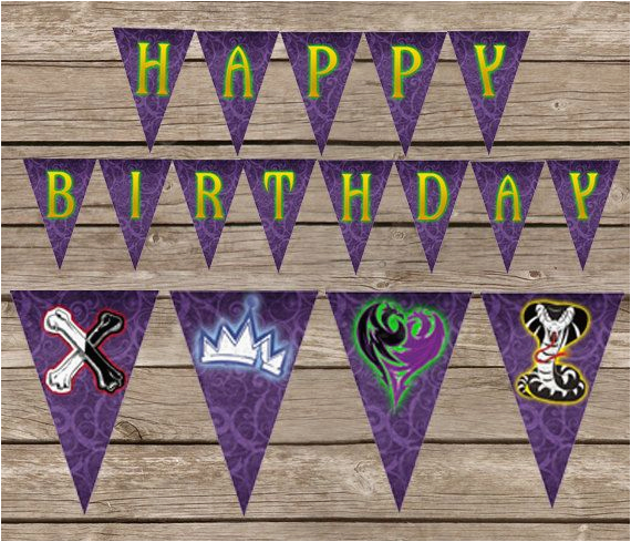 descendants birthday banner