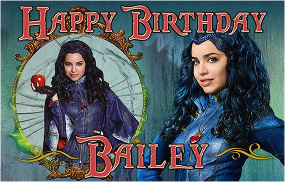 disney descendants happy birthday banner