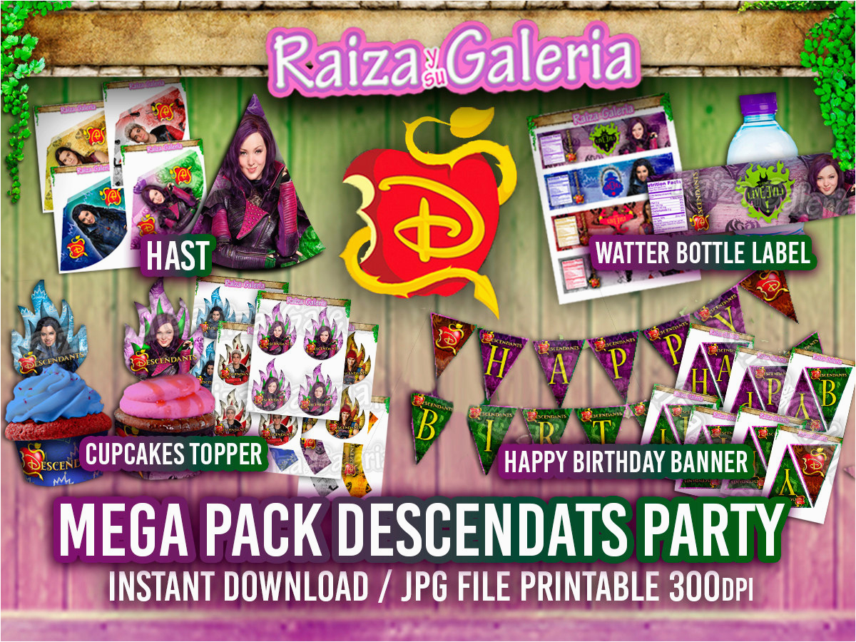 mega pack disney descendants party happy