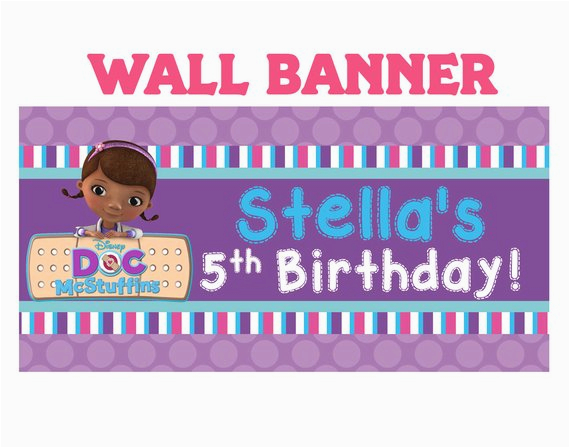 doc mcstuffins happy birthday banner