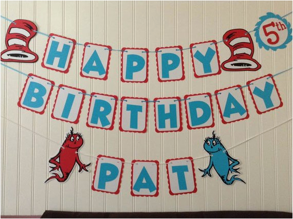 dr seuss inspired birthday banners happy