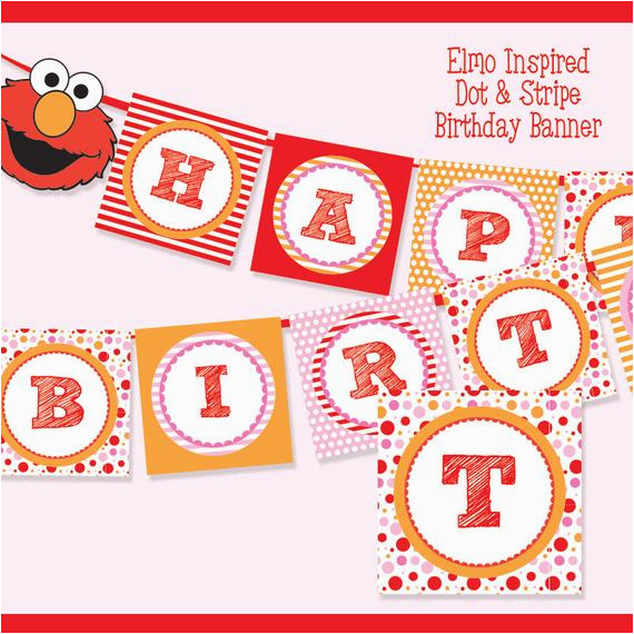 diy elmo inspired happy birthday sign