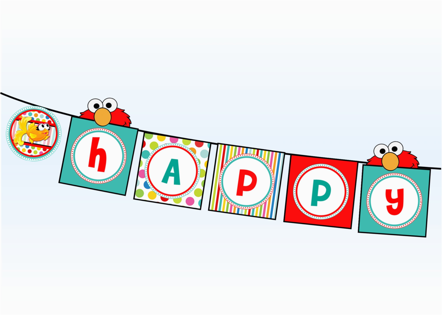 elmo happy birthday banner sesame street