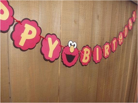 elmo happy birthday banner to match any