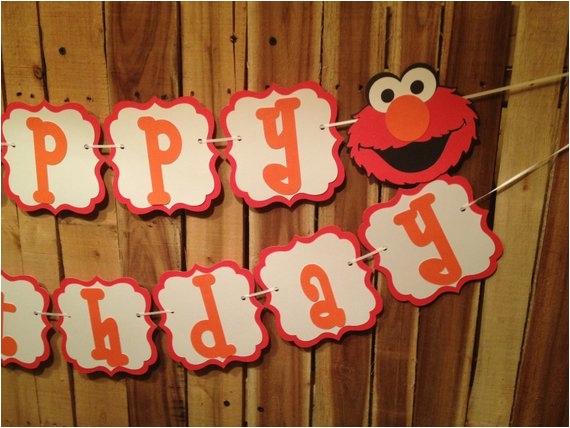 sesame street elmo happy birthday banner