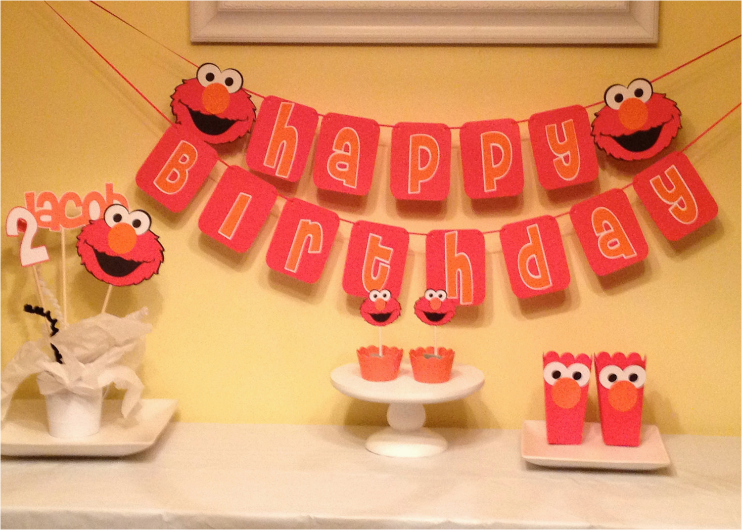 sesame street elmo happy birthday banner