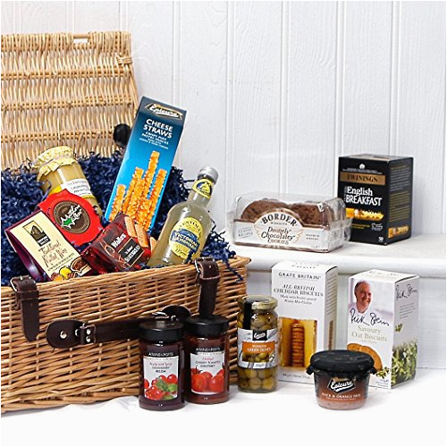 the gourmet greetings luxury wicker gift hamper basket with 14 items from fine food store gift ideas for christmasfathers dayvalentinespresentsbirthdaymenhimdadhermumthank youwedding anni