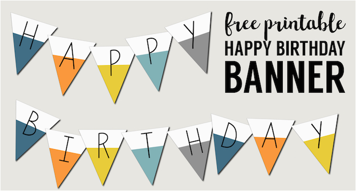 Free Happy Birthday Banner Printable Pdf Free Printable Happy Birthday Banner Paper Trail Design