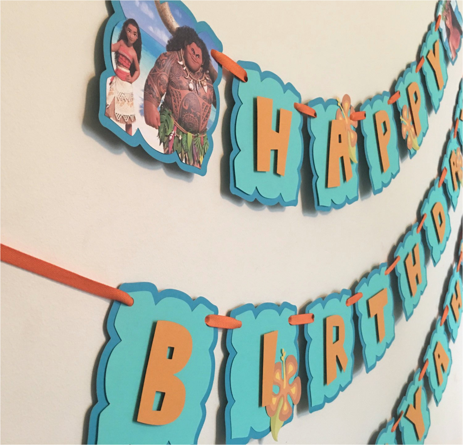 disneys moana birthday banner moana