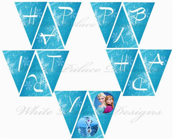 post printable frozen banner happy birthday 36457