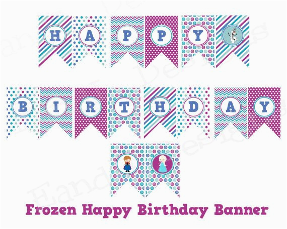 Free Printable Happy Birthday Banner Templates Frozen