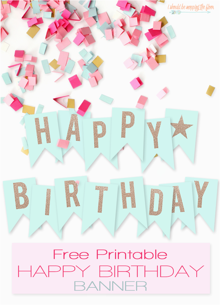 free printable happy birthday banner