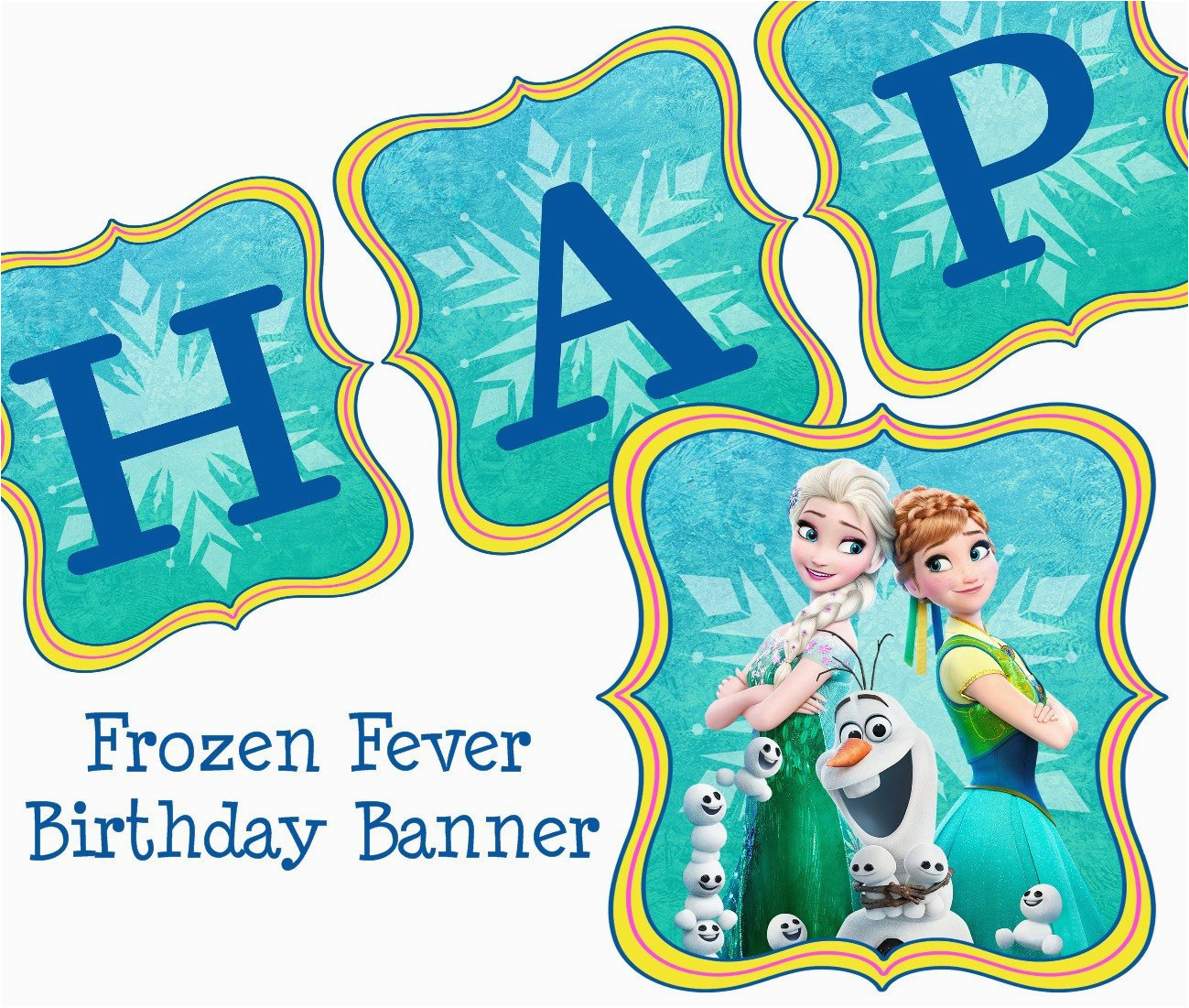 disney frozen fever birthday banner