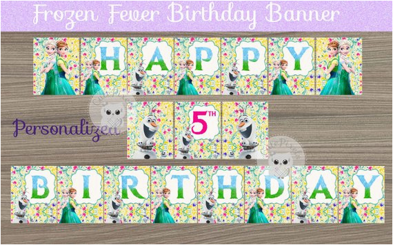 frozen fever birthday banner frozen party 2