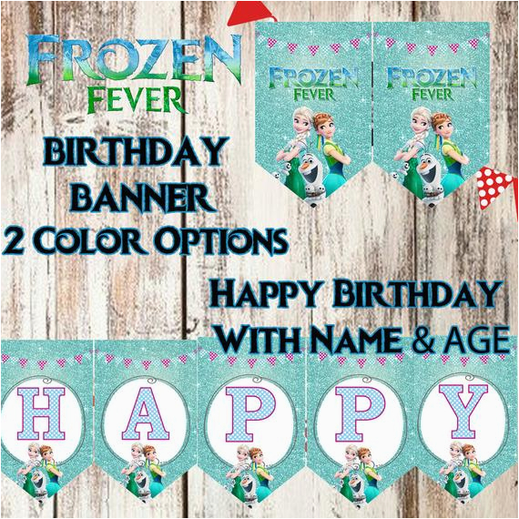 frozen fever birthday banner includes
