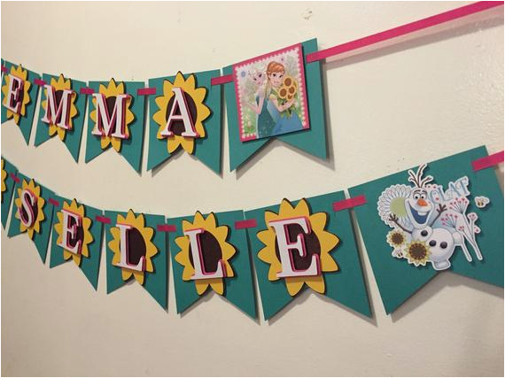 frozen fever happy birthday banner