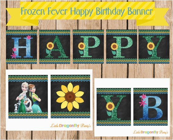 frozen fever chalkboard happy birthday