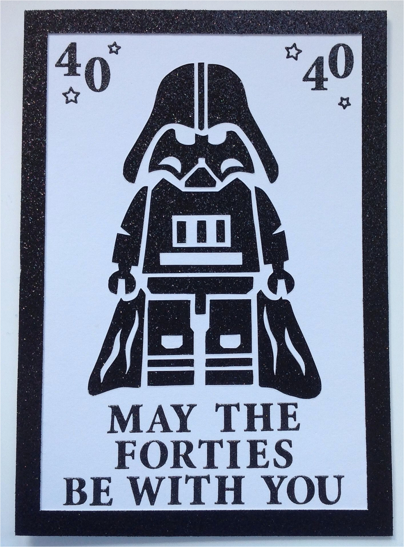 Funny 40th Birthday Cards for Men Star Wars 40th Birthday Card 40 Bd