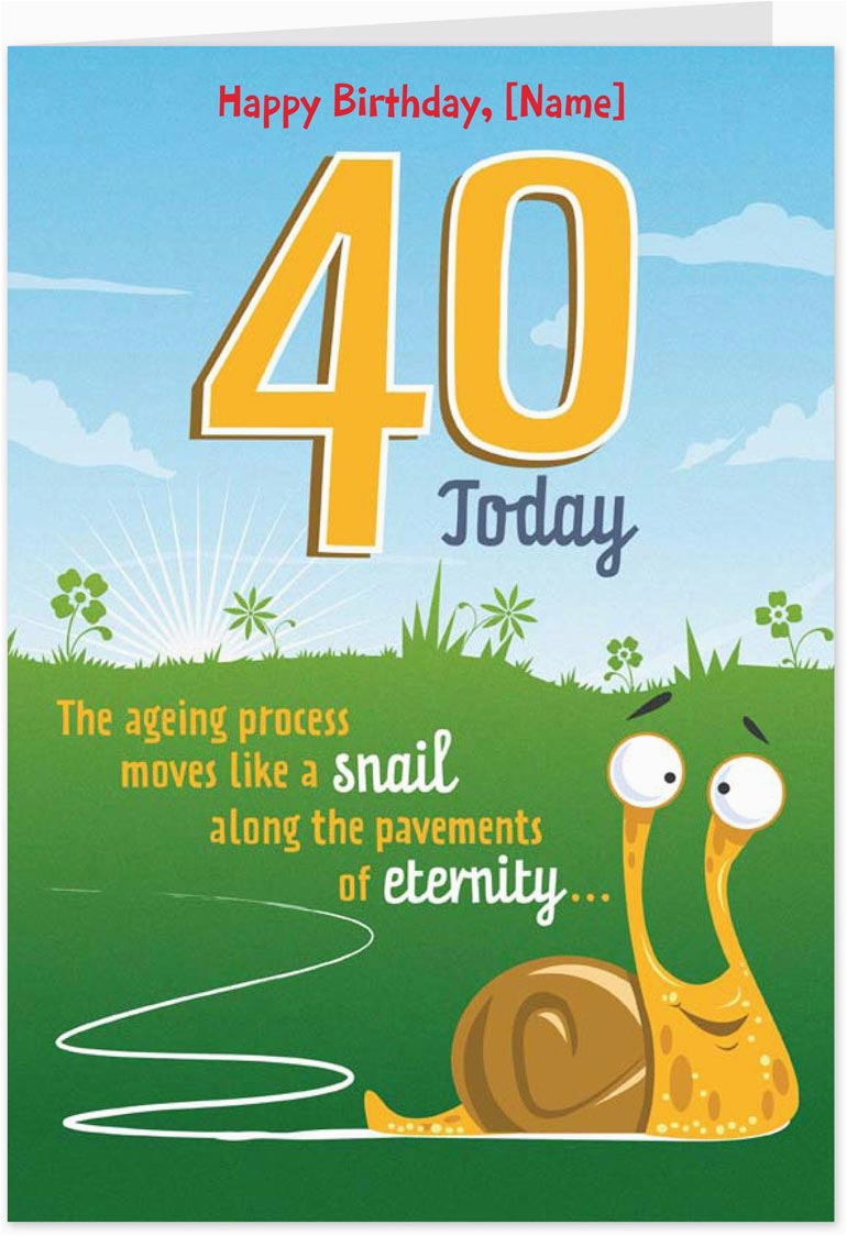printable 40th birthday cards funny