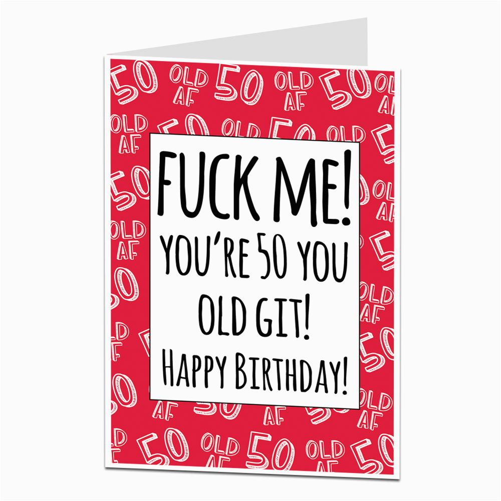 old git 50th birthday card