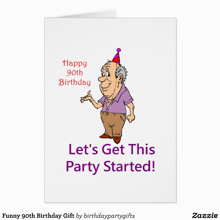 Funny 90th Birthday Cards Funny 90th Birthday Gift Card Zazzle