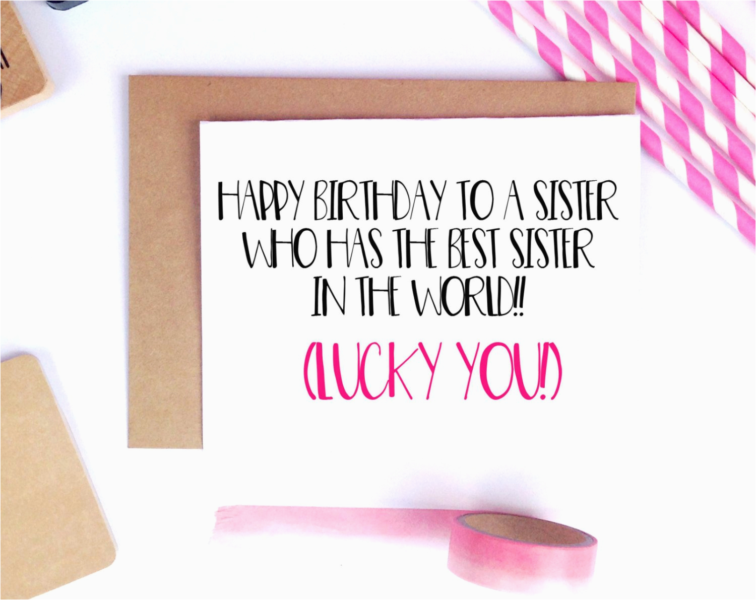 funny sister birthday card for her