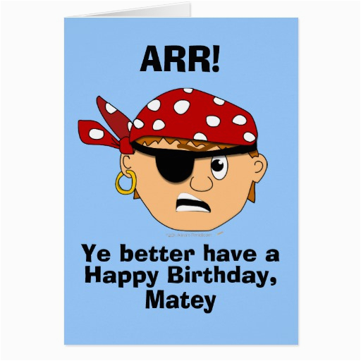 arr pirate boy funny birthday card template 137680406504254725